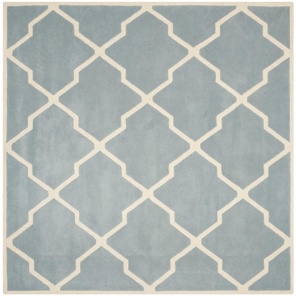 CHATHAM, BLUE / IVORY, 5' X 5' Square, Area Rug, CHT735B-5SQ. The main picture.