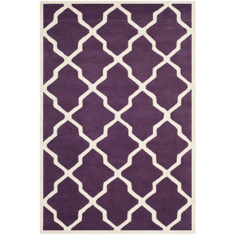 CHATHAM, PURPLE / IVORY, 4' X 6', Area Rug, CHT735F-4. Picture 1