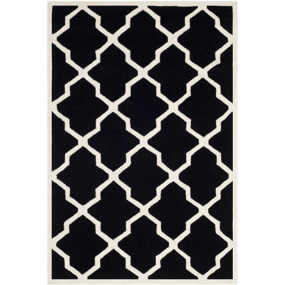 CHATHAM, BLACK / IVORY, 4' X 6', Area Rug, CHT735K-4. The main picture.