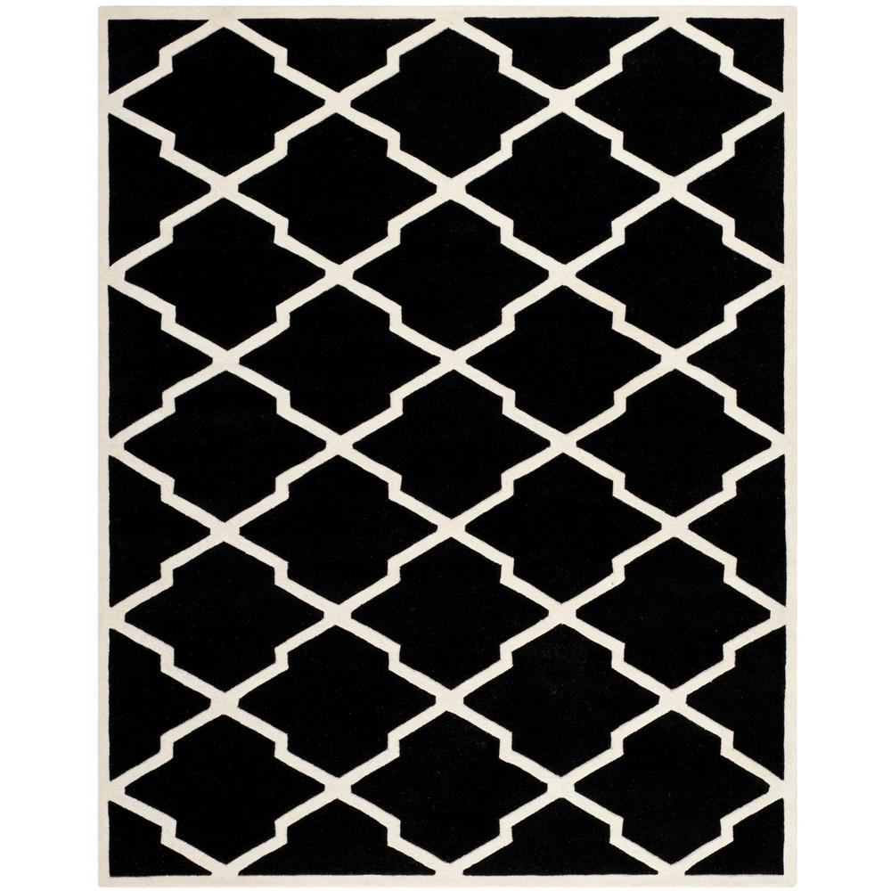 CHATHAM, BLACK / IVORY, 8'-9" X 12', Area Rug, CHT735K-9. Picture 1