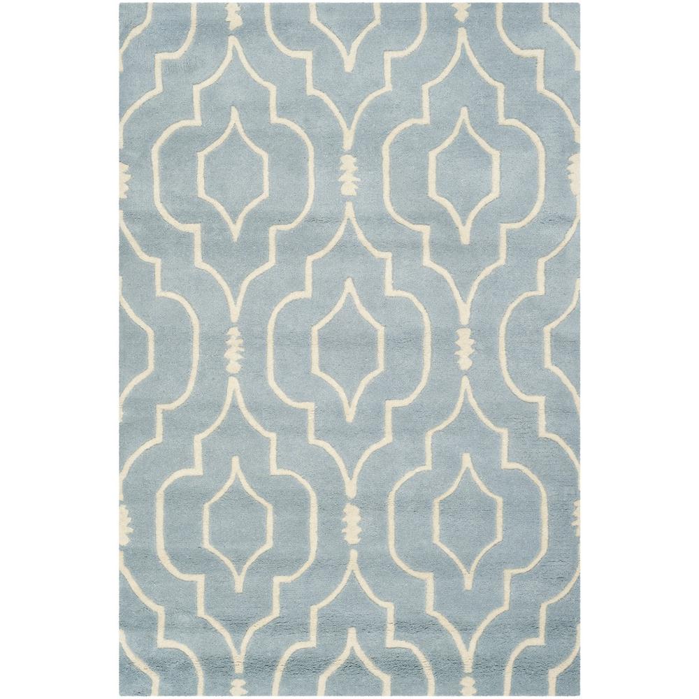CHATHAM, BLUE / IVORY, 4' X 6', Area Rug, CHT736B-4. Picture 1