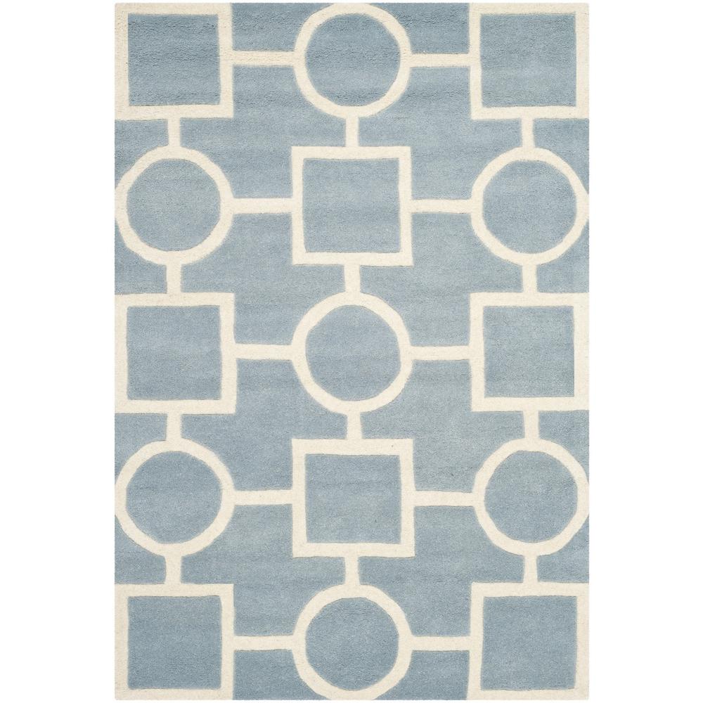 CHATHAM, BLUE / IVORY, 4' X 6', Area Rug, CHT737B-4. Picture 1