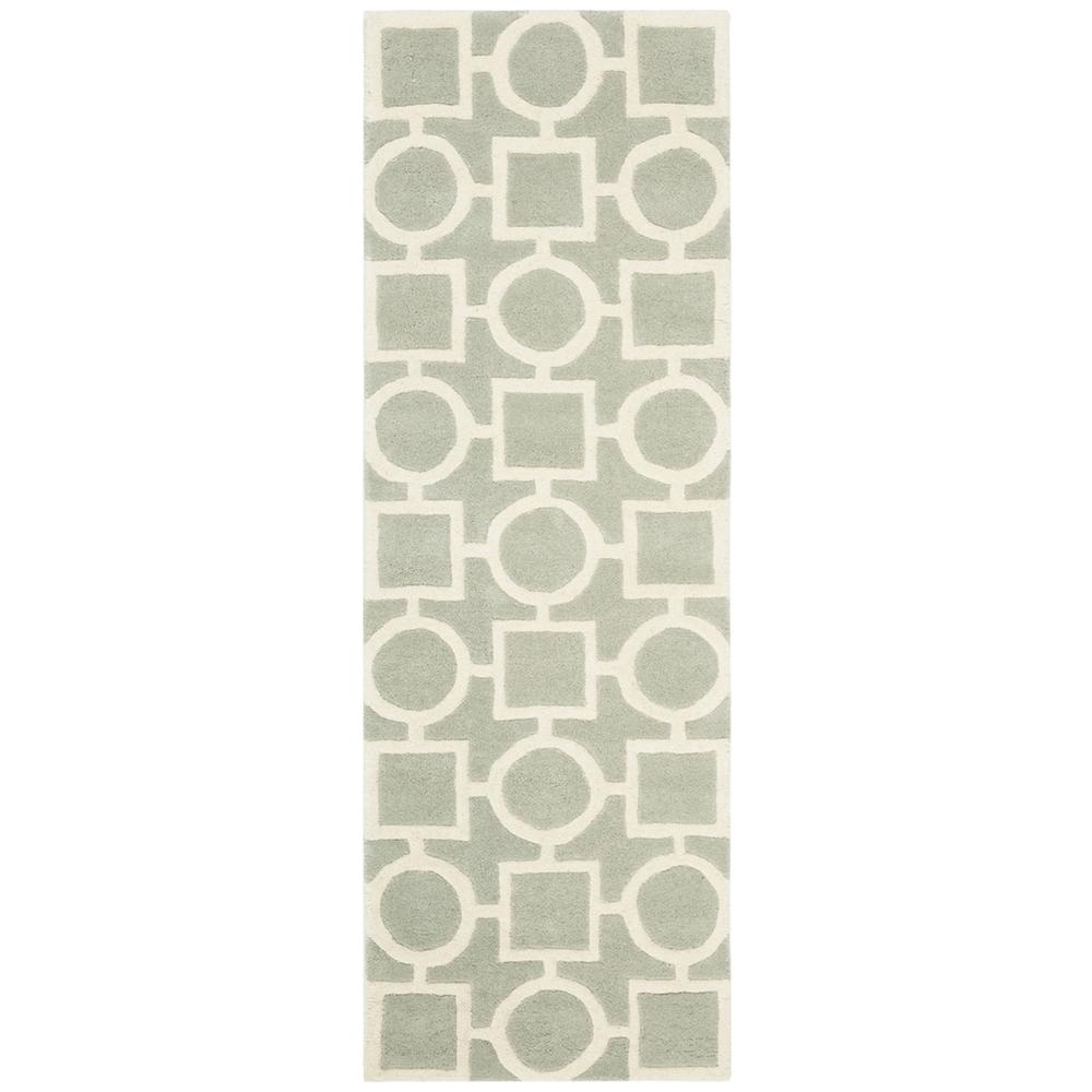 CHATHAM, GREY / IVORY, 2'-3" X 7', Area Rug, CHT737E-27. Picture 1