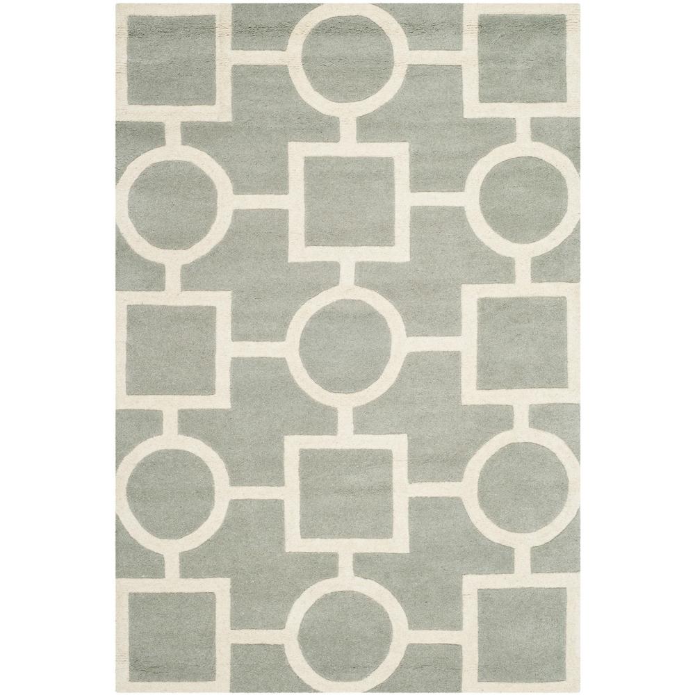 CHATHAM, GREY / IVORY, 4' X 6', Area Rug, CHT737E-4. Picture 1
