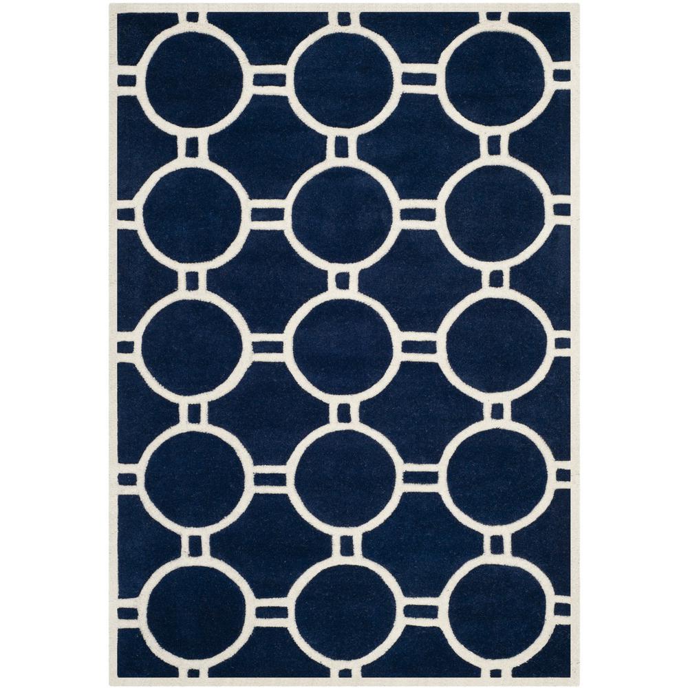 CHATHAM, DARK BLUE / IVORY, 4' X 6', Area Rug, CHT739C-4. The main picture.