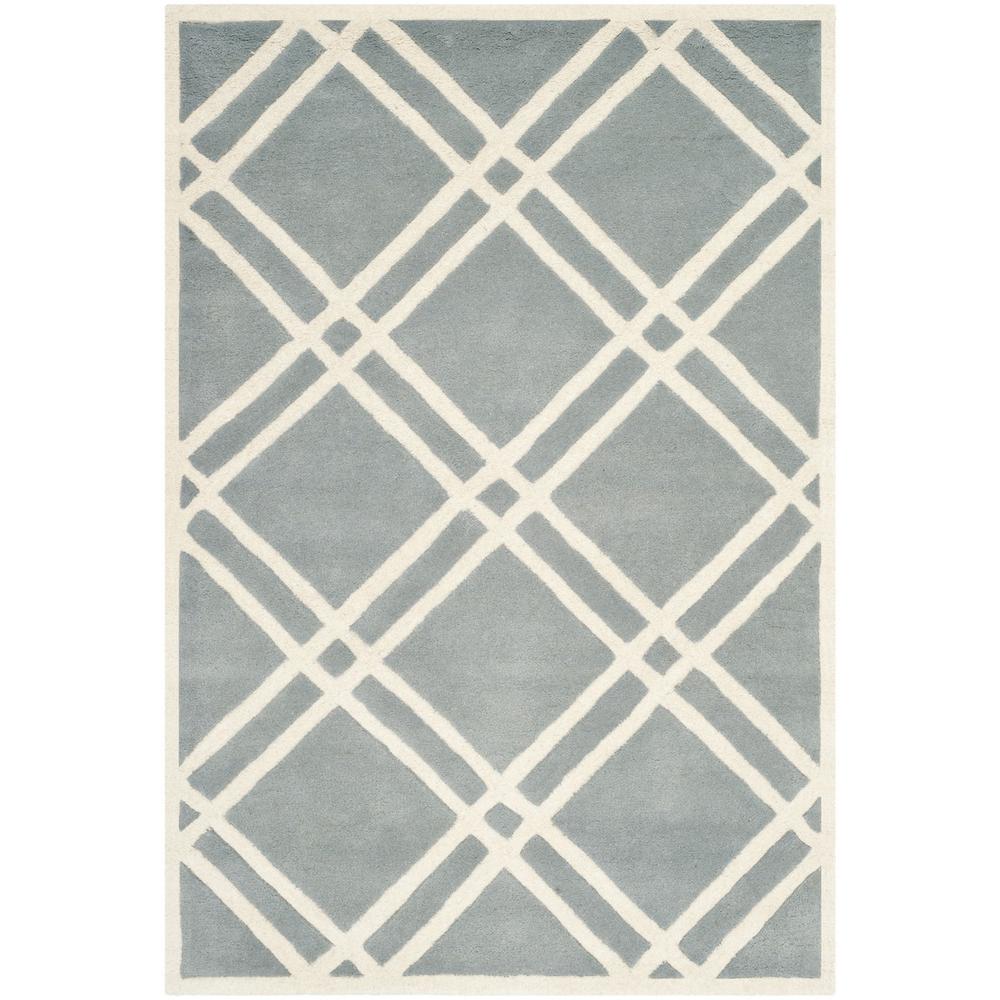 CHATHAM, BLUE / IVORY, 4' X 6', Area Rug, CHT740B-4. Picture 1