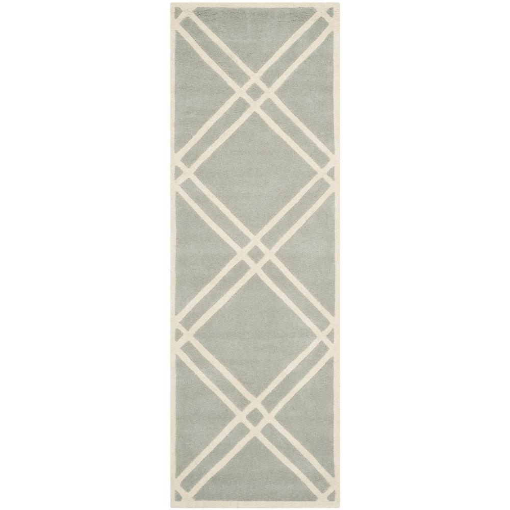 CHATHAM, GREY / IVORY, 2'-3" X 7', Area Rug, CHT740E-27. Picture 1