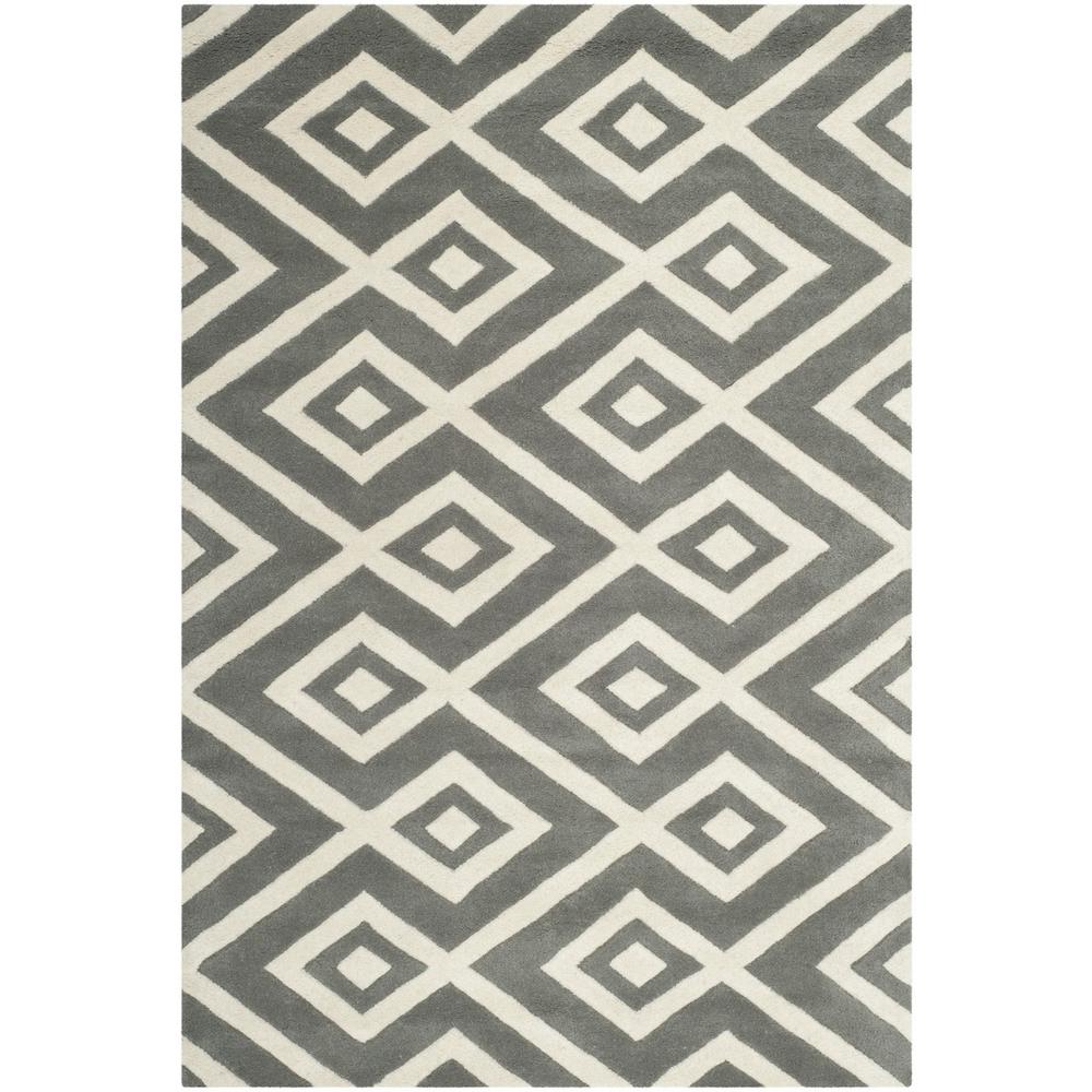 CHATHAM, DARK GREY / IVORY, 5' X 8', Area Rug, CHT742D-5. Picture 1