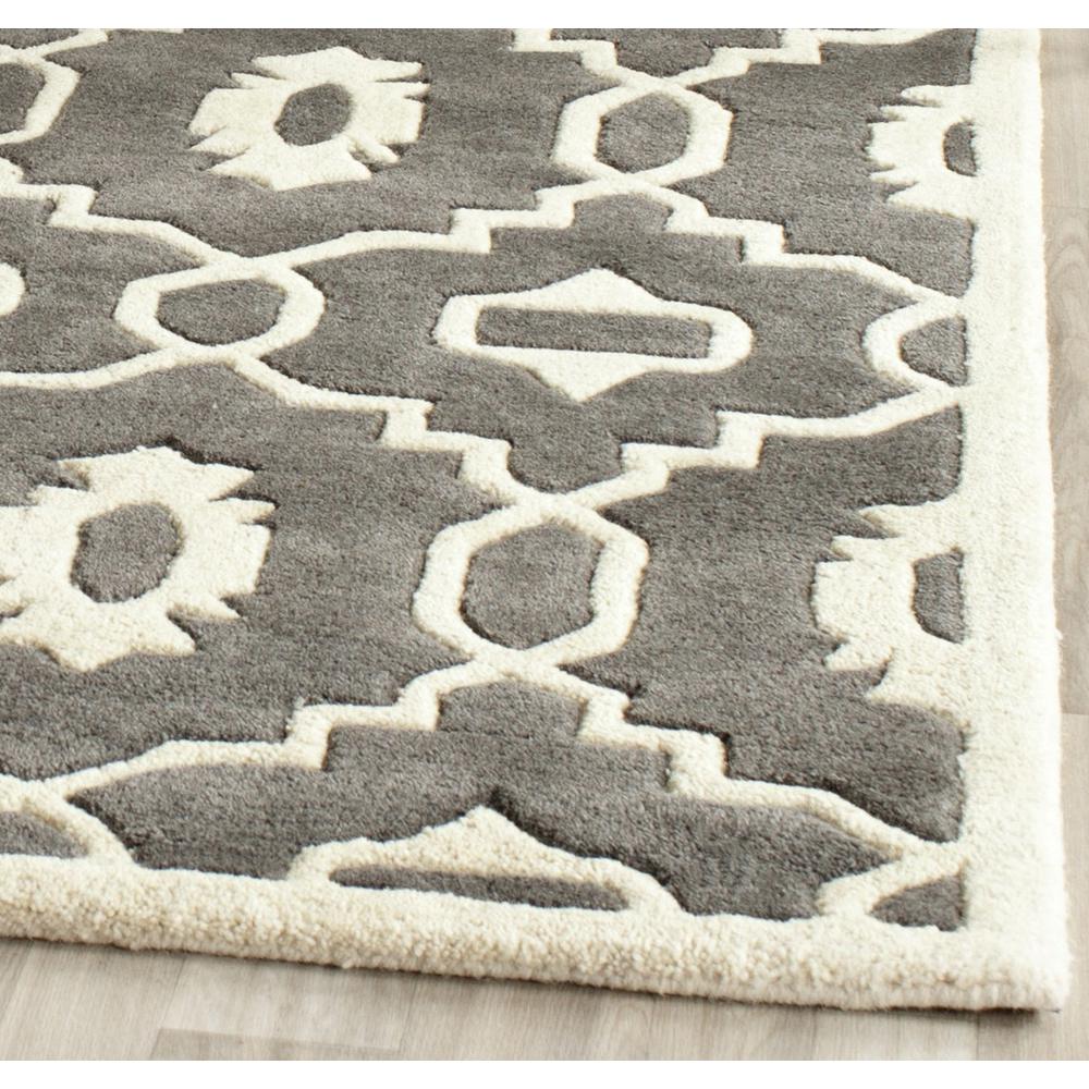 CHATHAM, DARK GREY / IVORY, 6' X 9', Area Rug, CHT745D-6. Picture 1