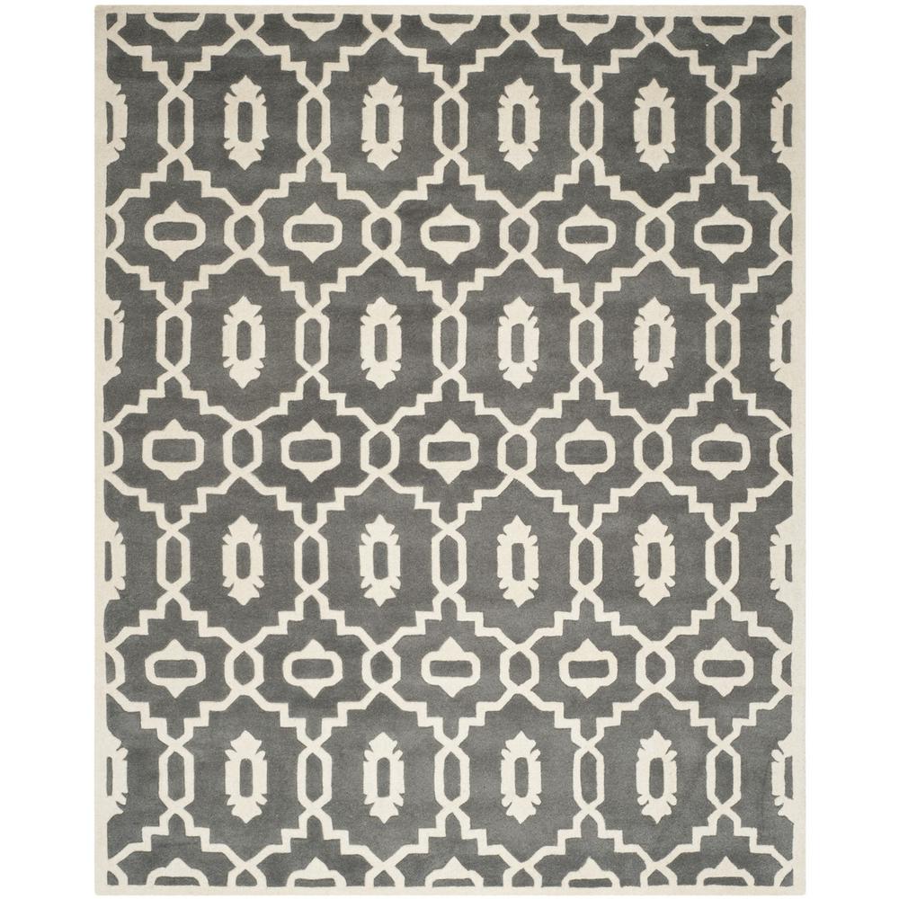 CHATHAM, DARK GREY / IVORY, 8'-9" X 12', Area Rug, CHT745D-9. Picture 1