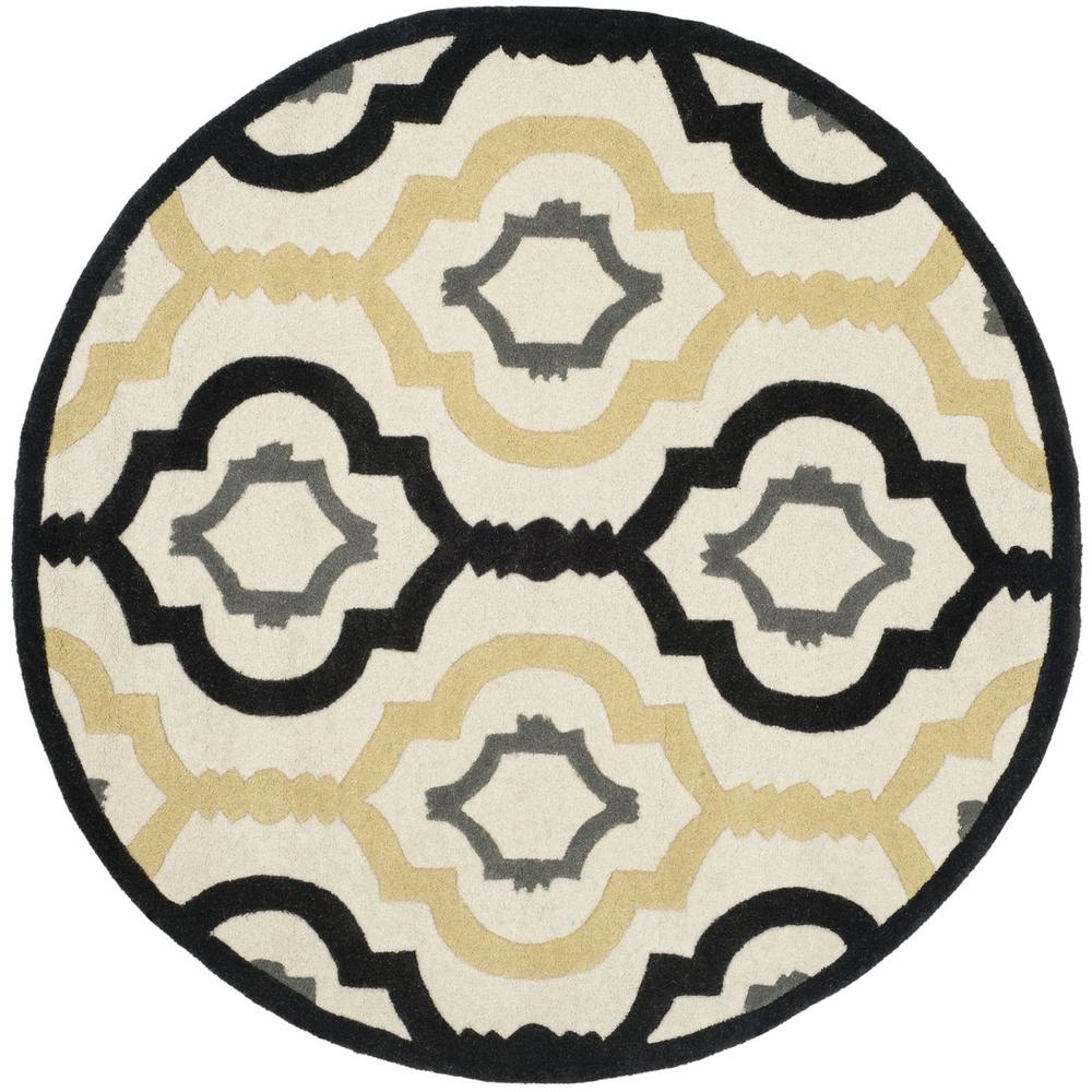 CHATHAM, IVORY / MULTI, 5' X 5' Round, Area Rug. Picture 1