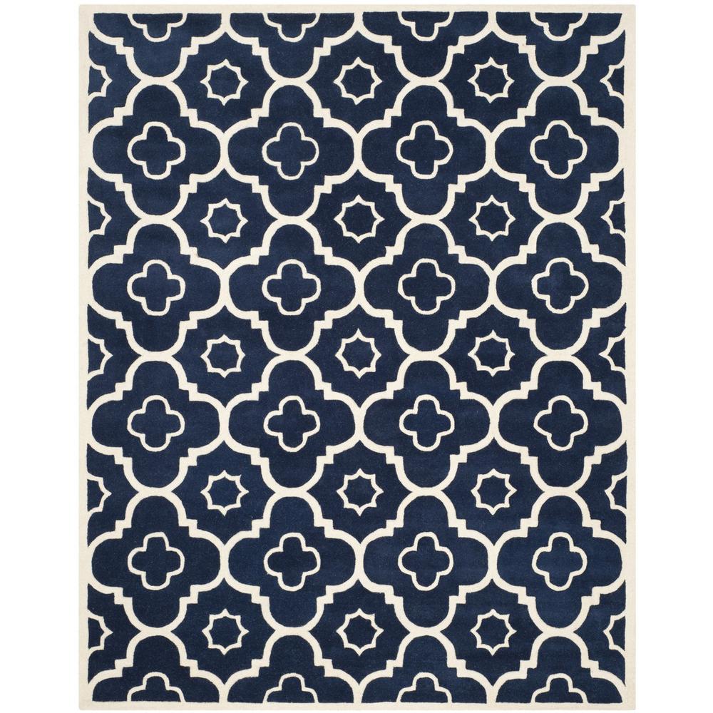 CHATHAM, DARK BLUE / IVORY, 8'-9" X 12', Area Rug, CHT750C-9. The main picture.