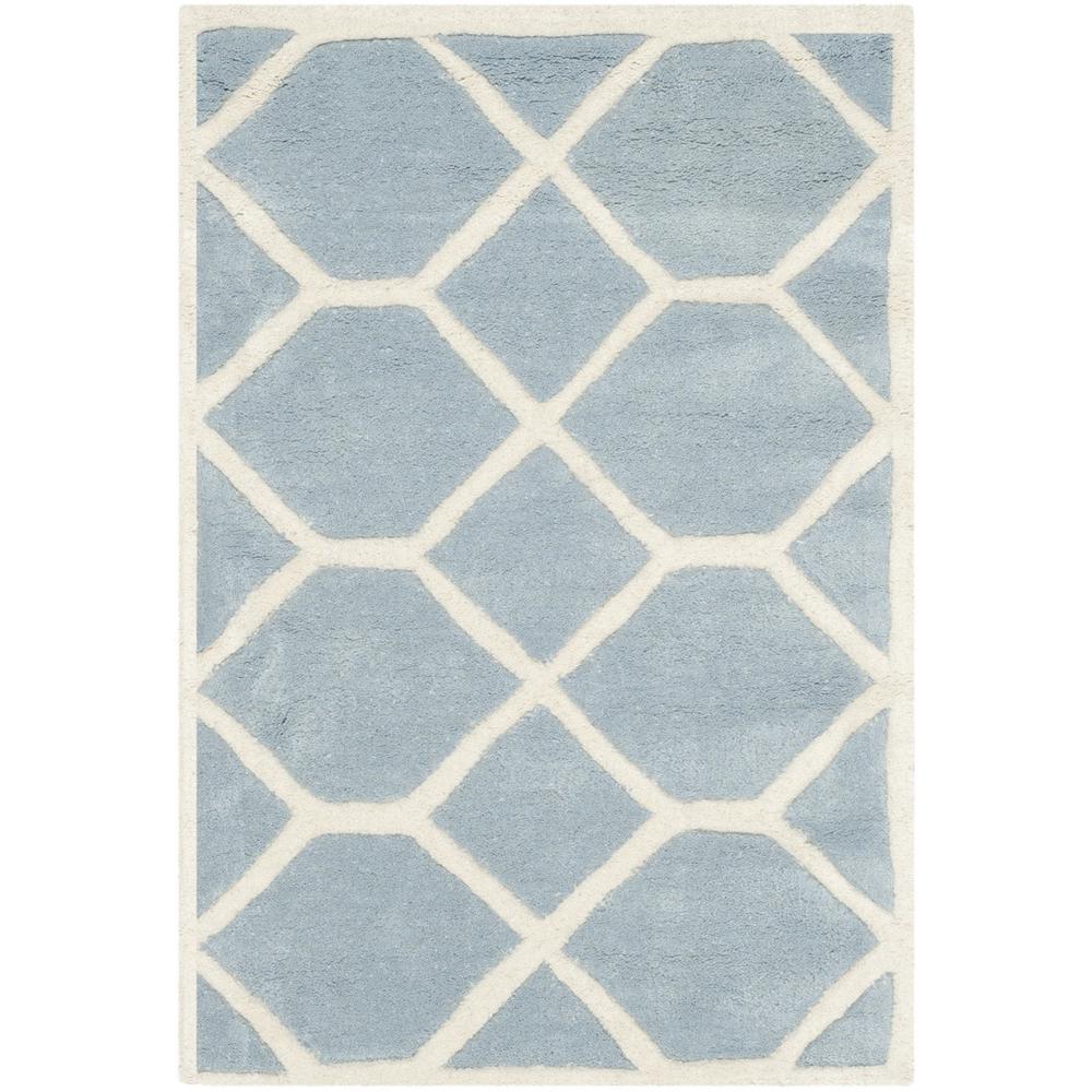 CHATHAM, BLUE / IVORY, 3' X 5', Area Rug, CHT755B-3. Picture 1
