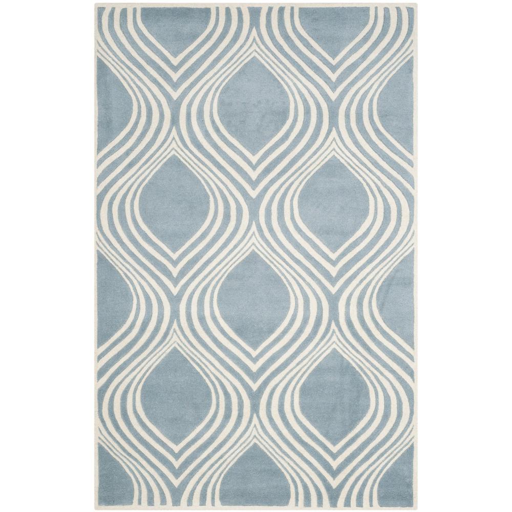 CHATHAM, BLUE / IVORY, 4' X 6', Area Rug, CHT758B-4. Picture 1