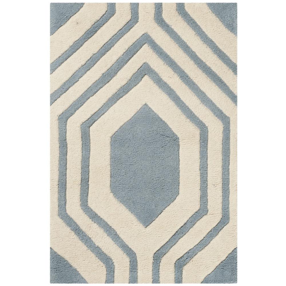 CHATHAM, BLUE / IVORY, 3' X 5', Area Rug, CHT760B-3. Picture 1