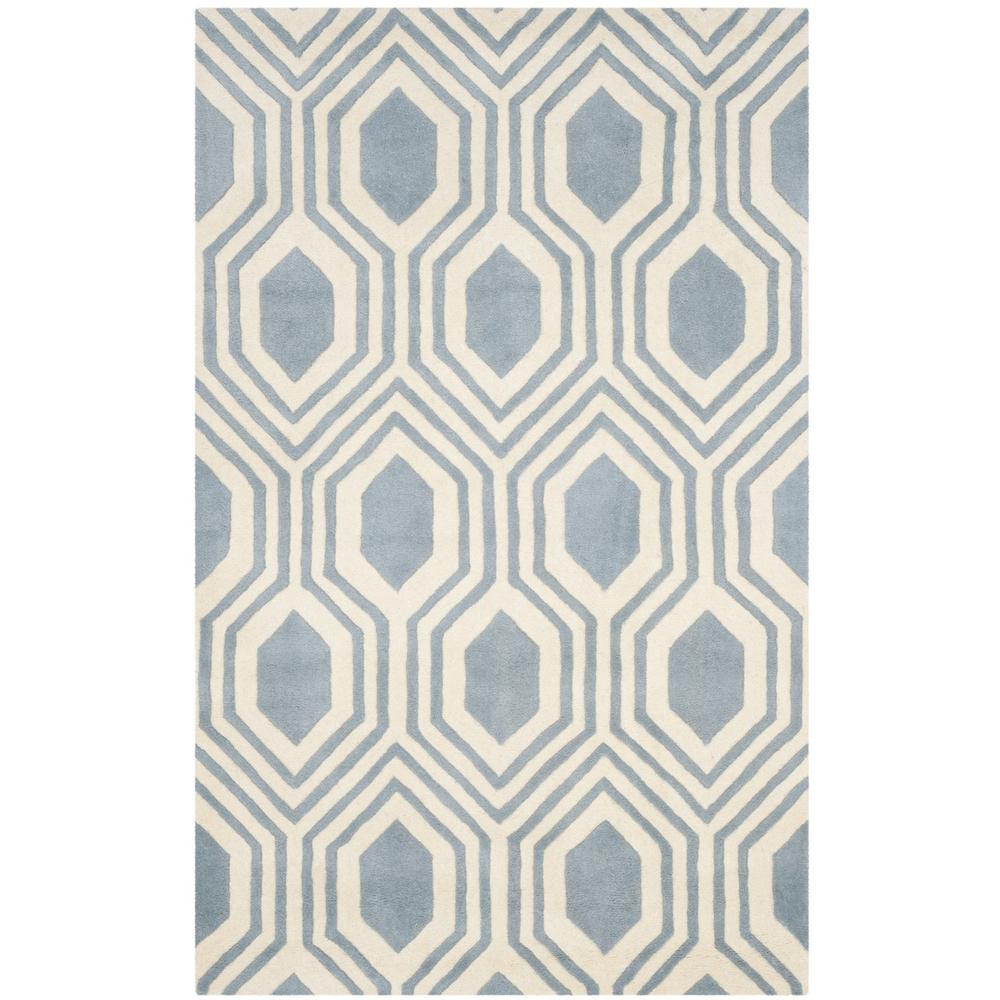 CHATHAM, BLUE / IVORY, 5' X 8', Area Rug, CHT760B-5. Picture 1