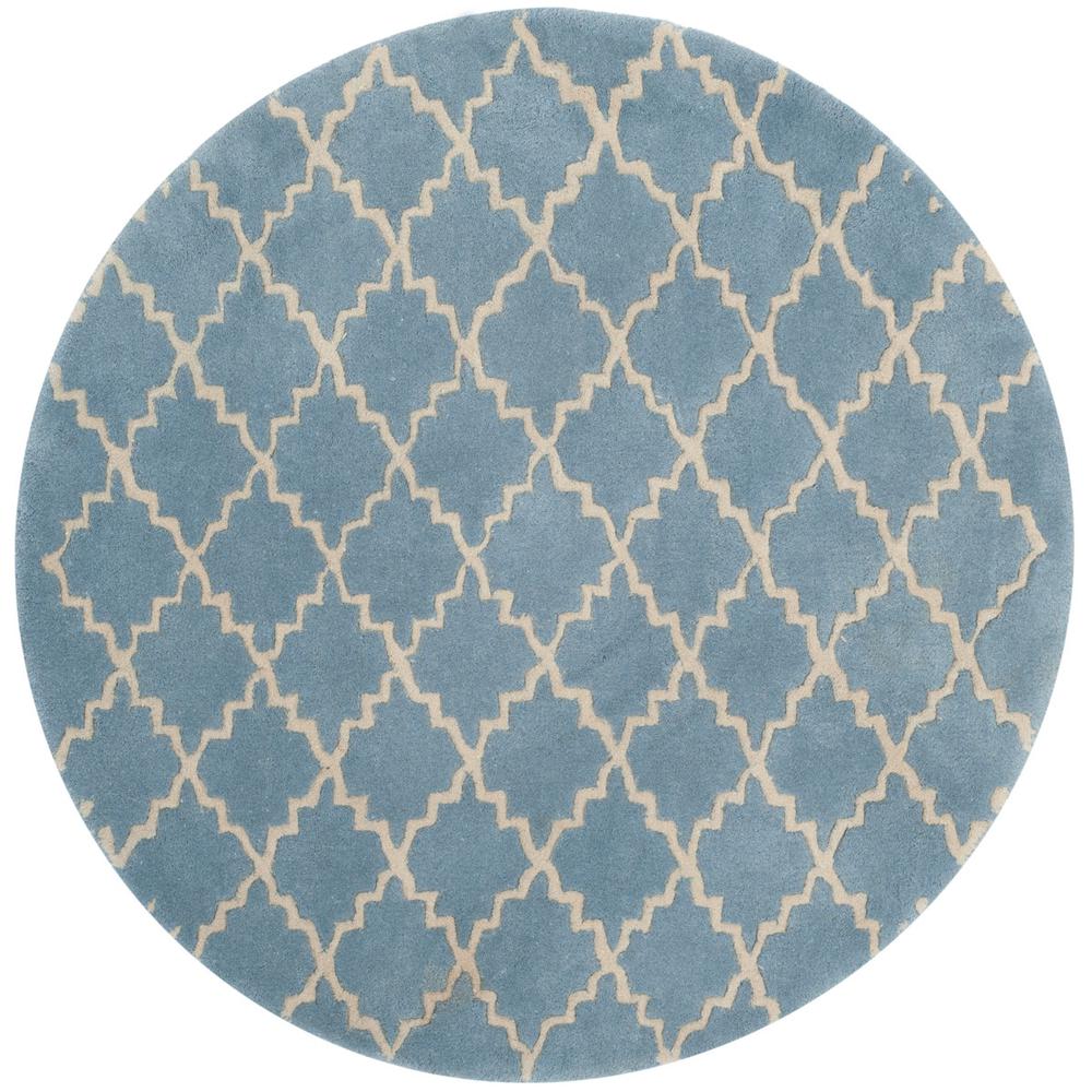 CHATHAM, BLUE GREY, 5' X 5' Round, Area Rug. The main picture.