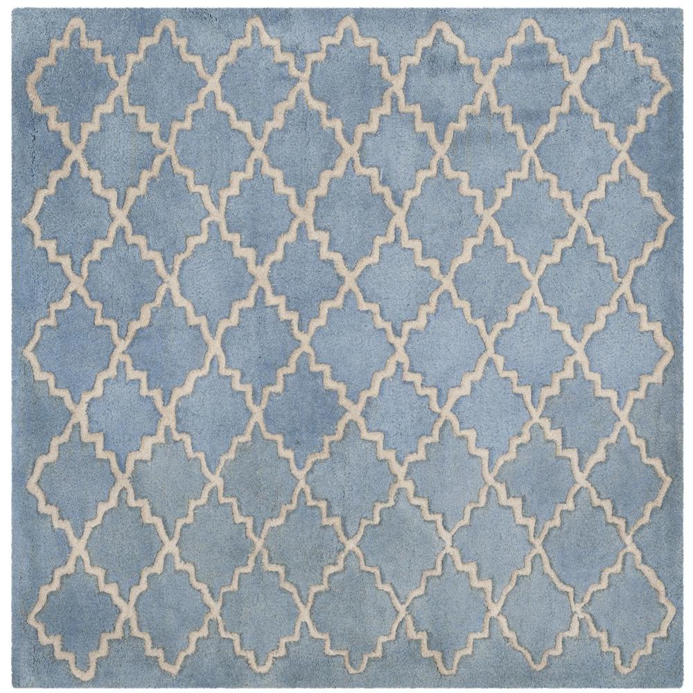 CHATHAM, BLUE GREY, 5' X 5' Square, Area Rug. Picture 1
