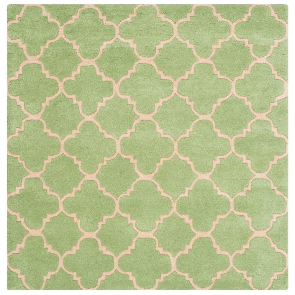 CHATHAM, GREEN, 5' X 5' Square, Area Rug. Picture 1