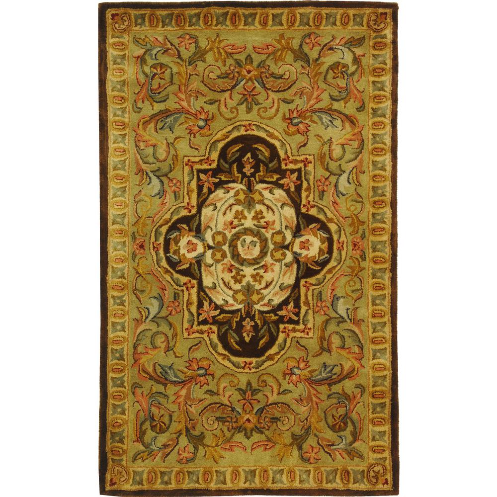 CLASSIC, BEIGE / OLIVE, 3' X 5', Area Rug. Picture 1