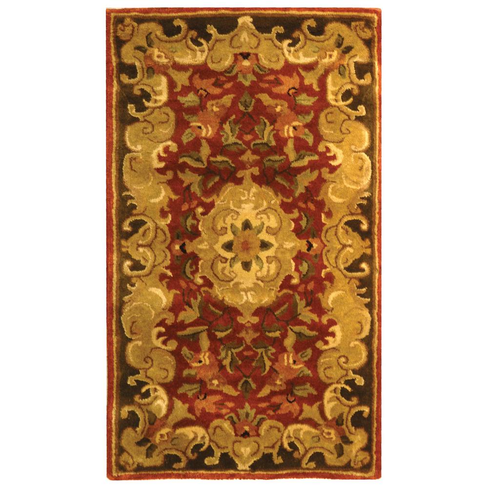 CLASSIC, RUST / GREEN, 2'-3" X 4', Area Rug, CL234A-24. Picture 1