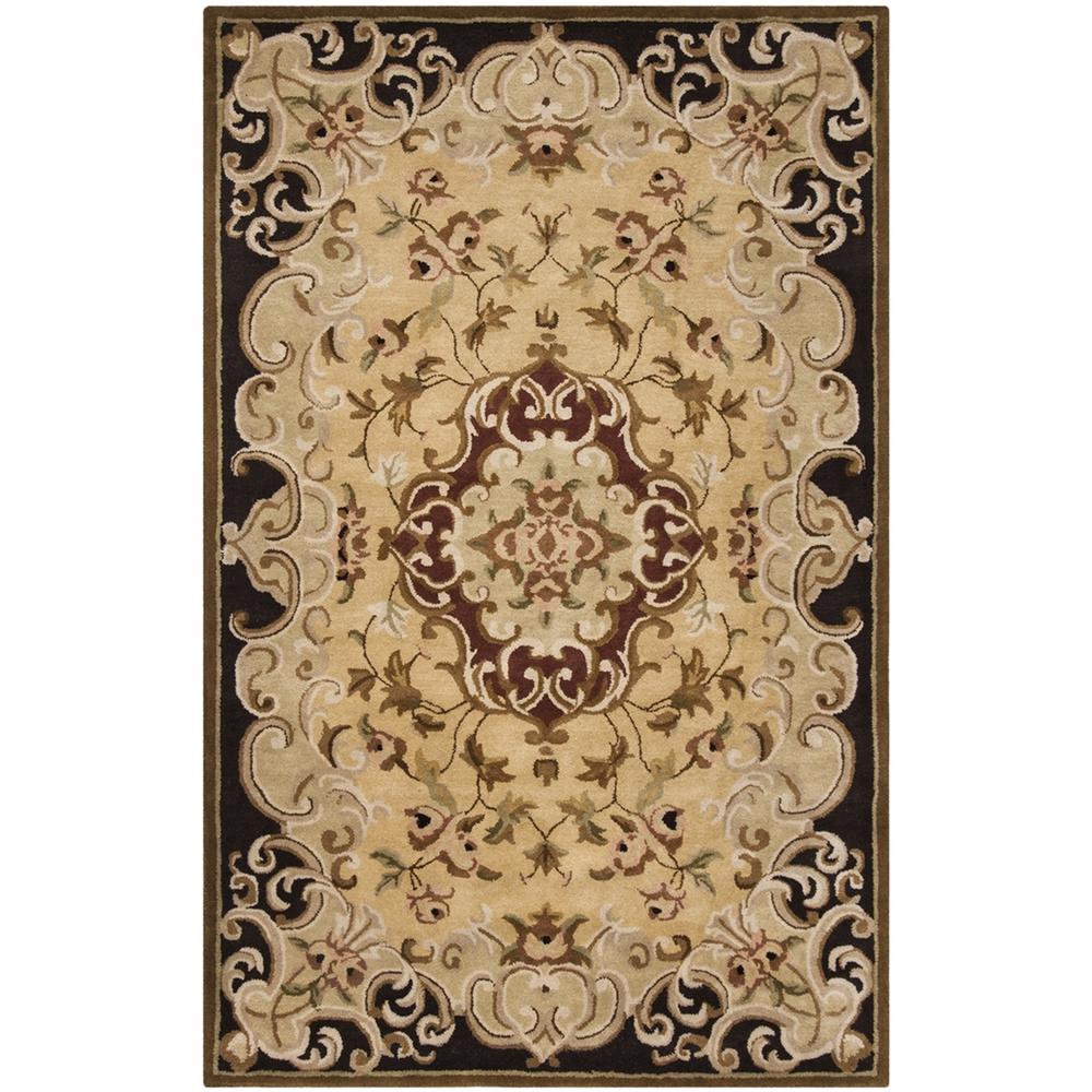 CLASSIC, GOLD / COLA, 5' X 8', Area Rug. Picture 1