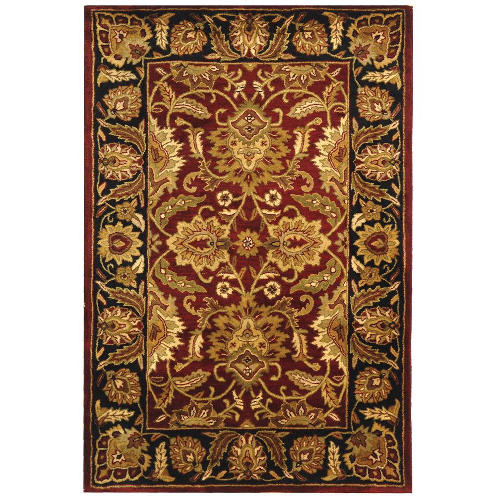 CLASSIC, BURGUNDY / BLACK, 5' X 8', Area Rug, CL239B-5. The main picture.