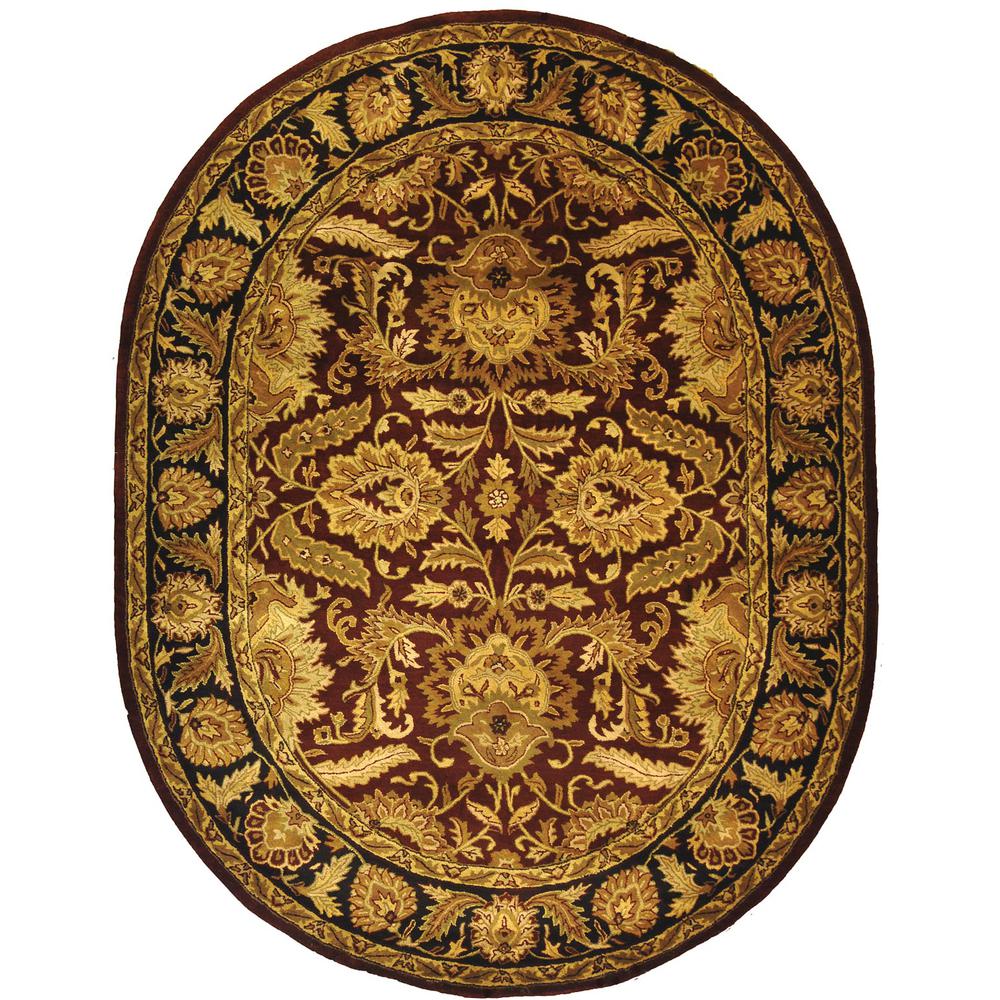 CLASSIC, ASSORTED / BLACK, 7'-6" X 9'-6" Oval, Area Rug, CL239B-8OV. Picture 1