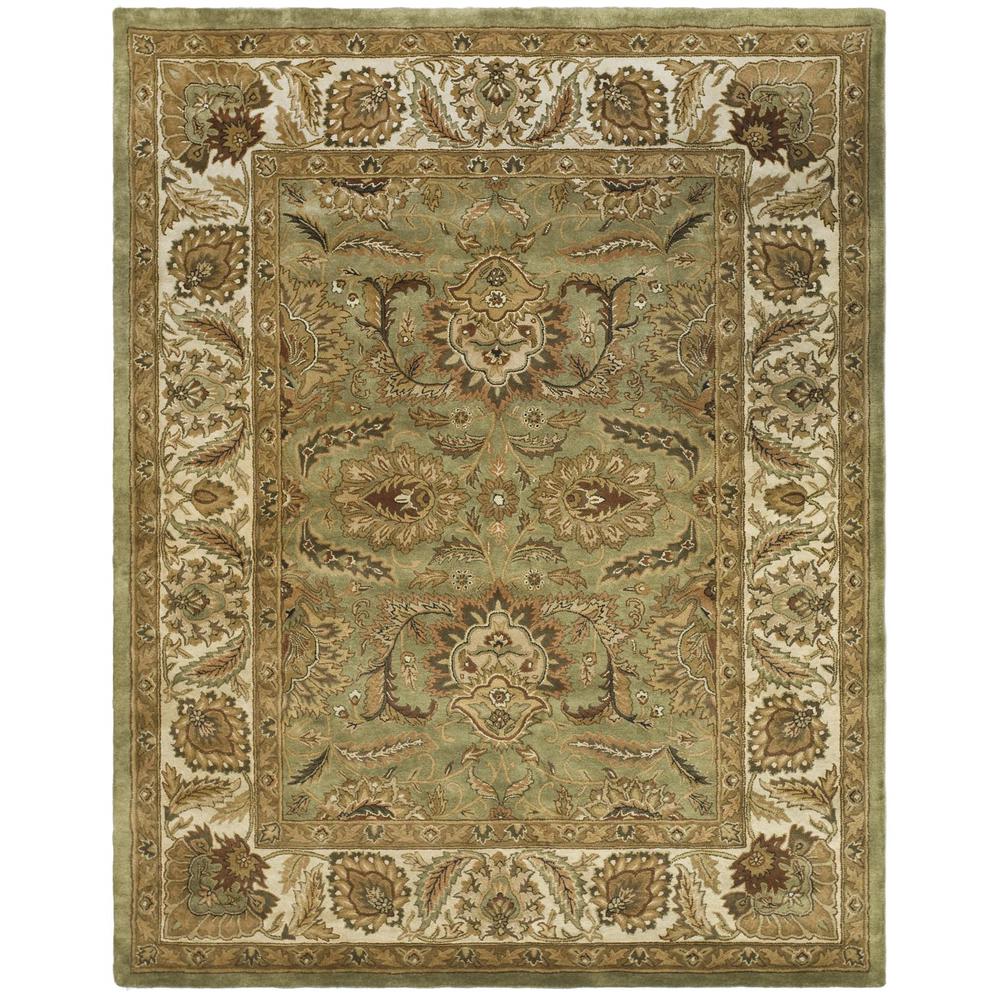 CLASSIC, GREEN / IVORY, 7'-6" X 9'-6", Area Rug. Picture 1