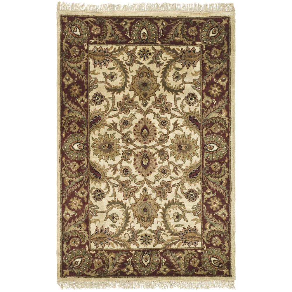 CLASSIC, IVORY / RED, 5' X 8', Area Rug. Picture 1