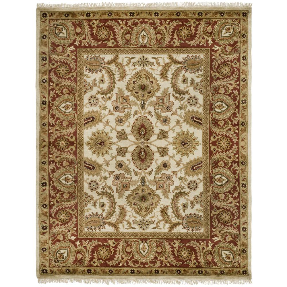 CLASSIC, IVORY / RED, 7'-6" X 9'-6", Area Rug. Picture 1