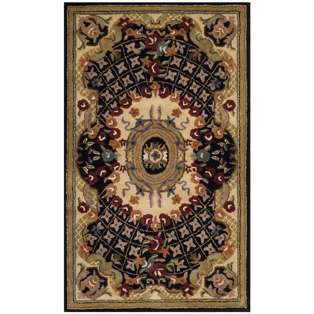 CLASSIC, BLACK / GOLD, 4' X 6', Area Rug, CL304A-4. The main picture.