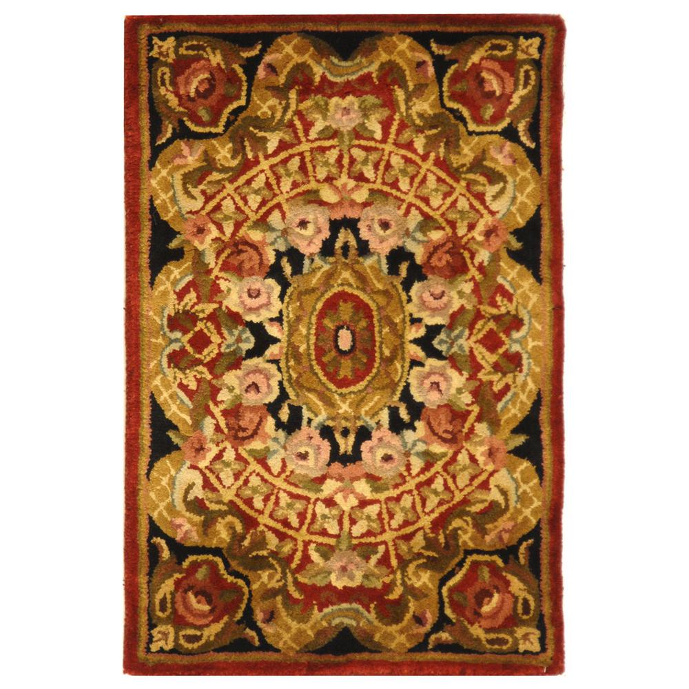 CLASSIC, ASSORTED / BLACK, 2'-3" X 4', Area Rug, CL304B-24. Picture 1