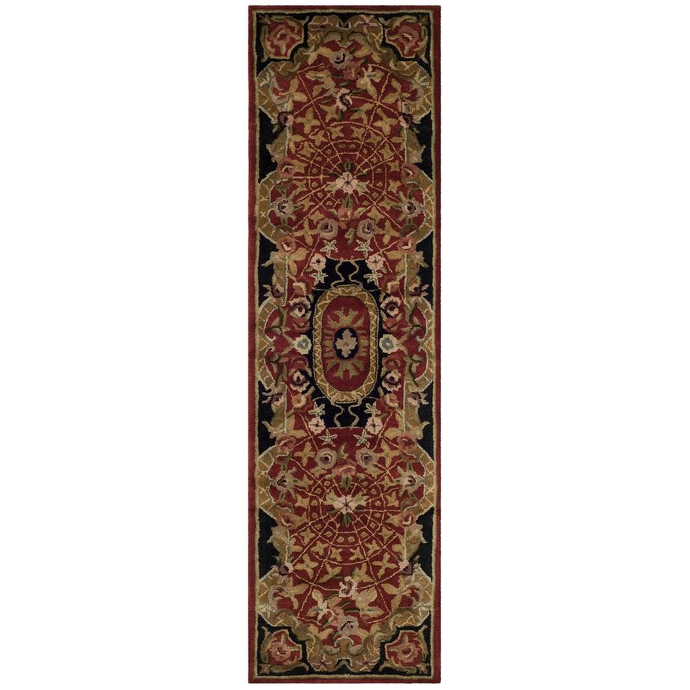 CLASSIC, BURGUNDY / BLACK, 2'-3" X 12', Area Rug, CL304B-212. Picture 1