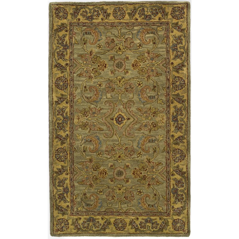 CLASSIC, LIGHT GREEN / GOLD, 4' X 6', Area Rug, CL324A-4. Picture 1