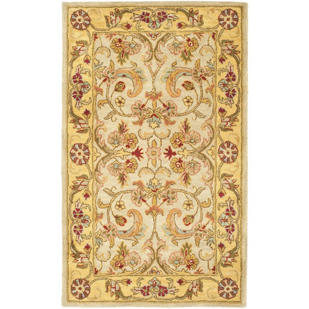 CLASSIC, GREY / LIGHT GOLD, 3' X 5', Area Rug. Picture 1