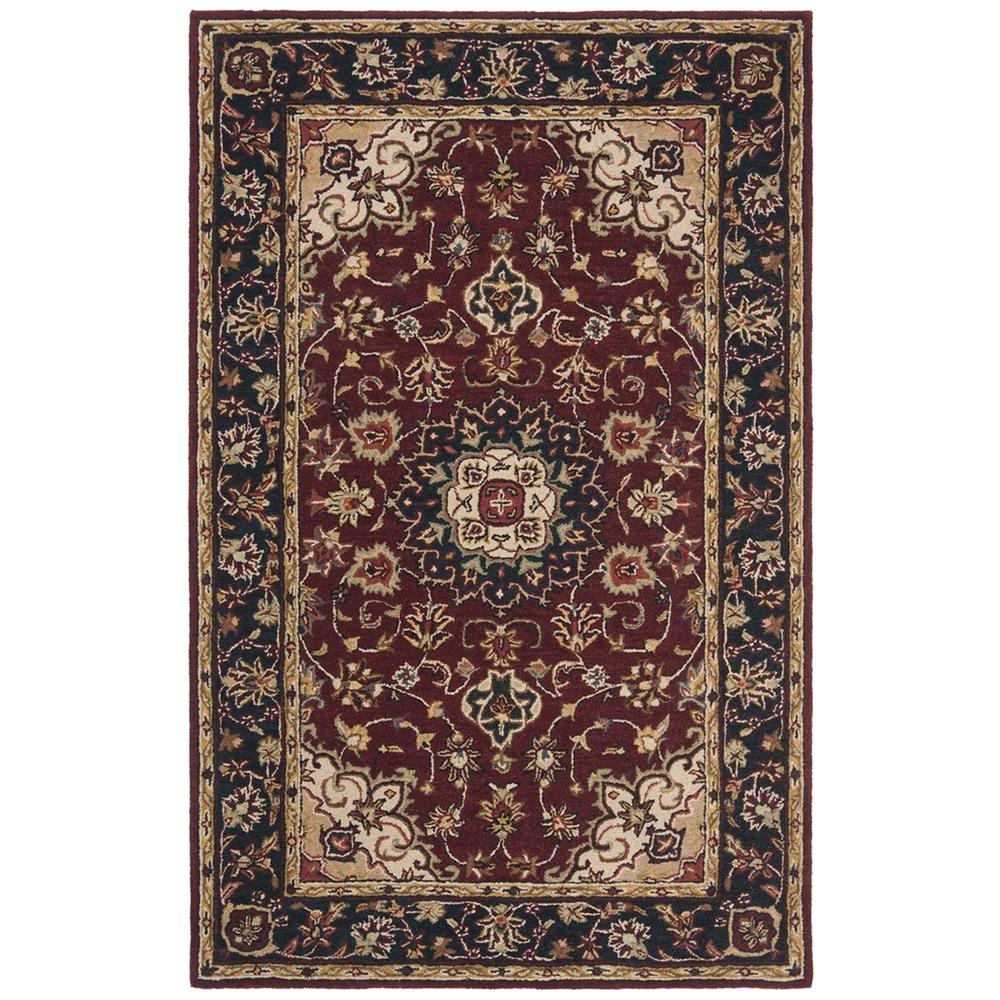 CLASSIC, BURGUNDY / NAVY, 11' X 15', Area Rug. Picture 1