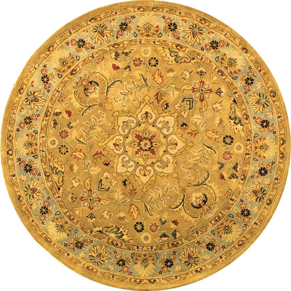 CLASSIC, BEIGE / LIGHT BLUE, 6' X 6' Round, Area Rug. Picture 1