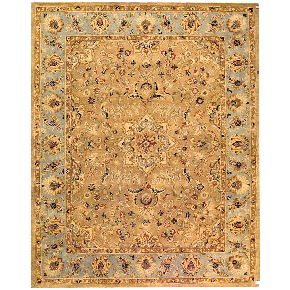 CLASSIC, BEIGE / LIGHT BLUE, 7'-6" X 9'-6", Area Rug. The main picture.