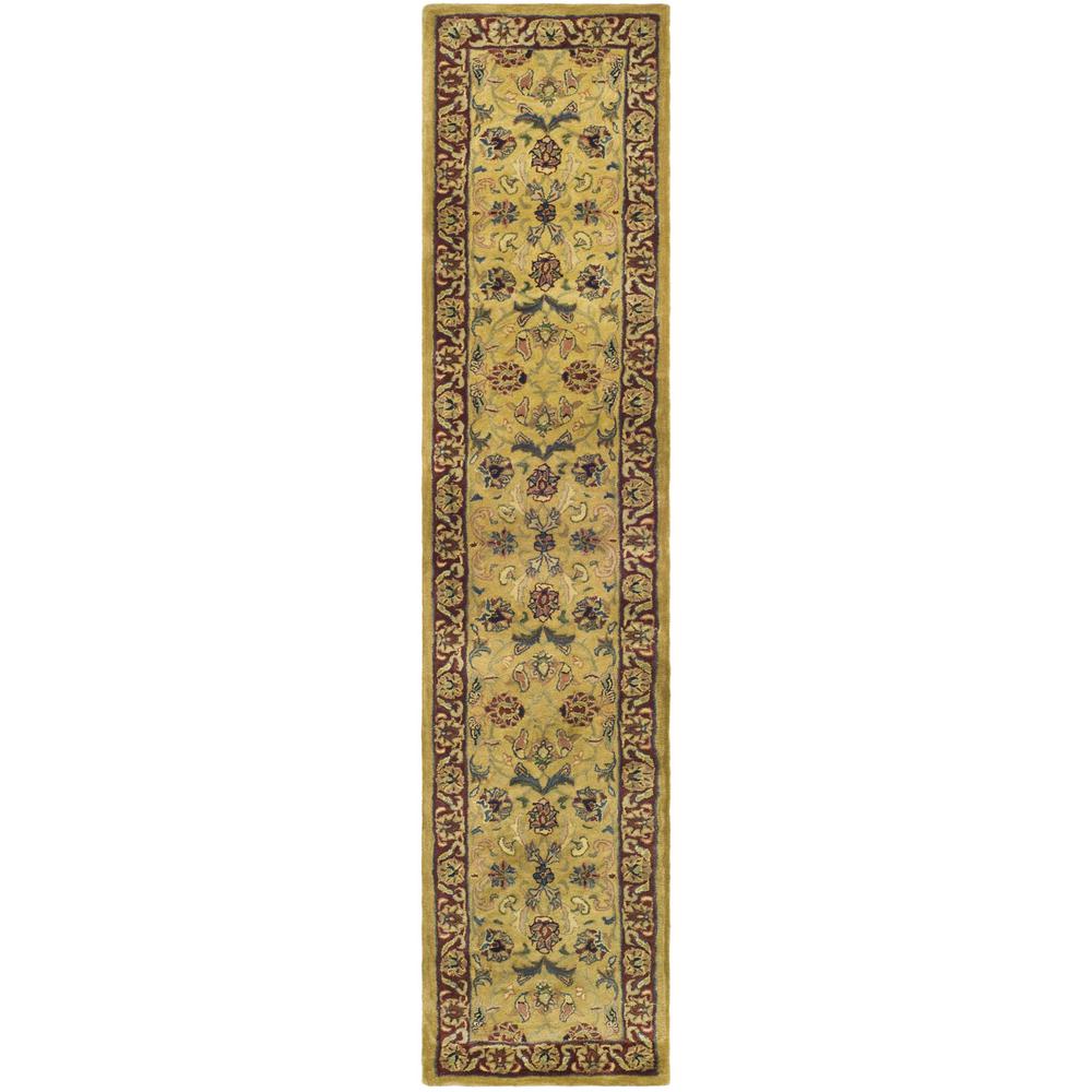 CLASSIC, GOLD / RED, 2'-3" X 12', Area Rug. Picture 1