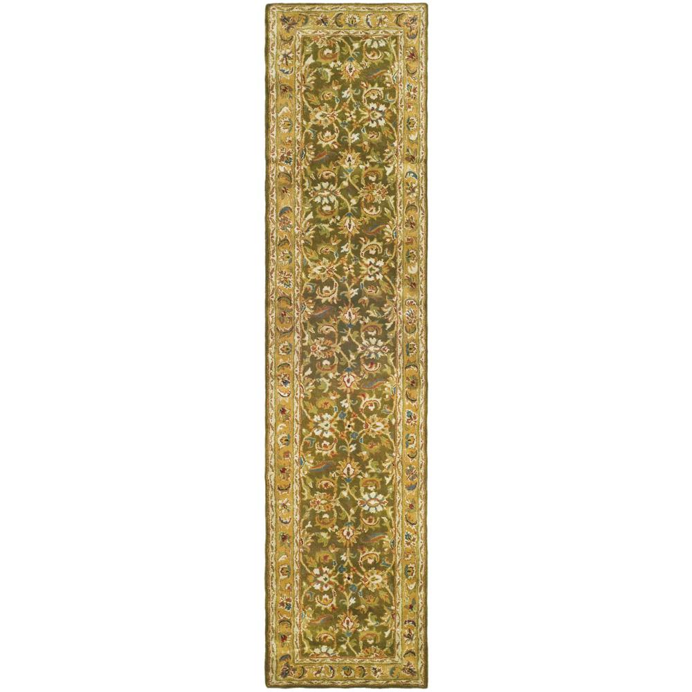 CLASSIC, OLIVE / CAMEL, 2'-3" X 12', Area Rug. Picture 1