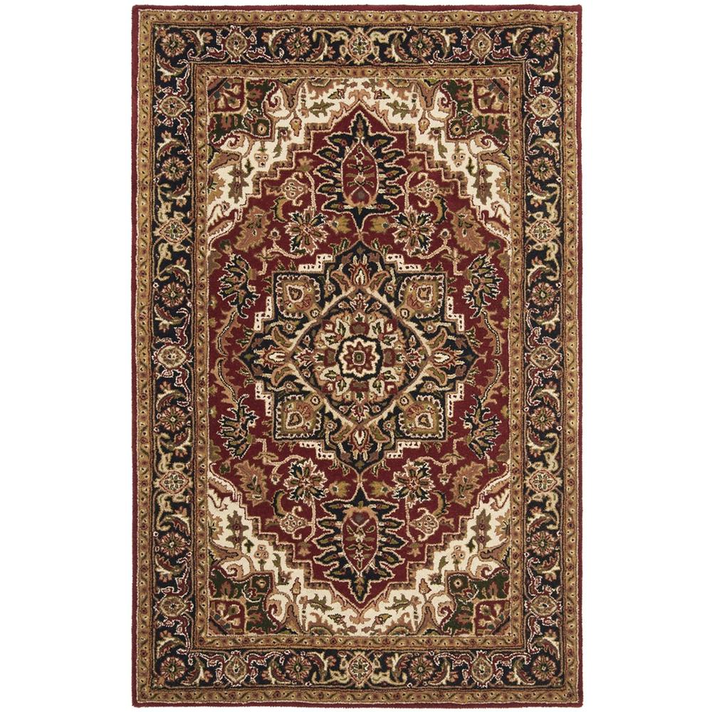 CLASSIC, RED / NAVY, 4' X 6', Area Rug. Picture 1