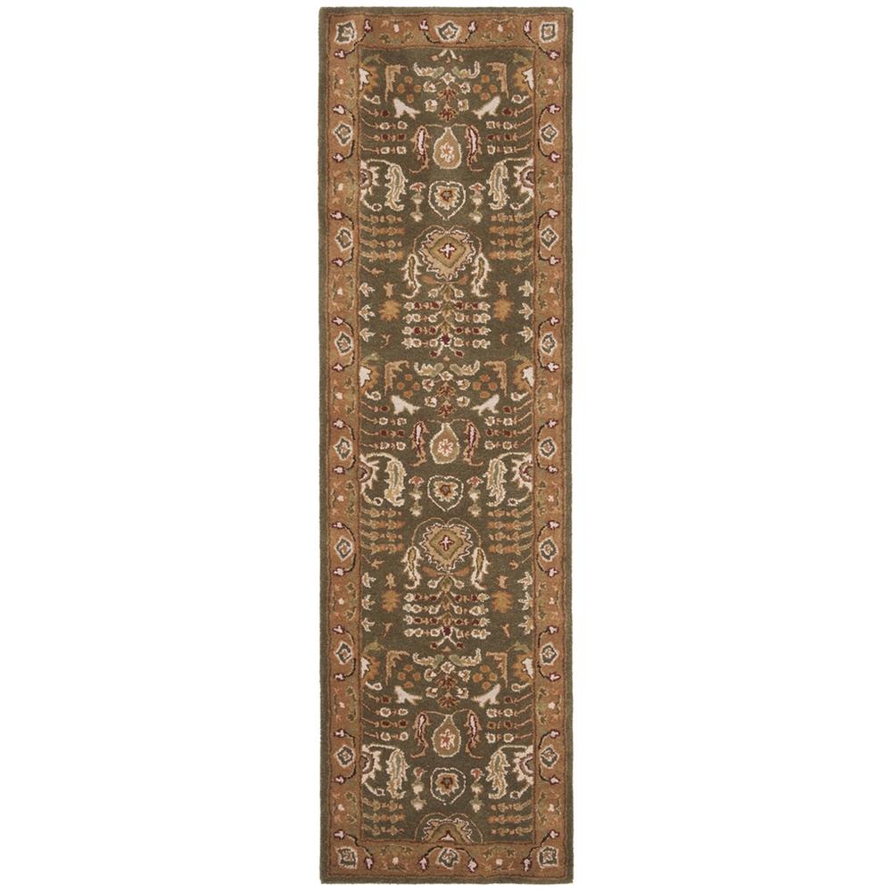CLASSIC, LIGHT GREEN / GOLD, 2'-3" X 12', Area Rug, CL764B-212. Picture 1