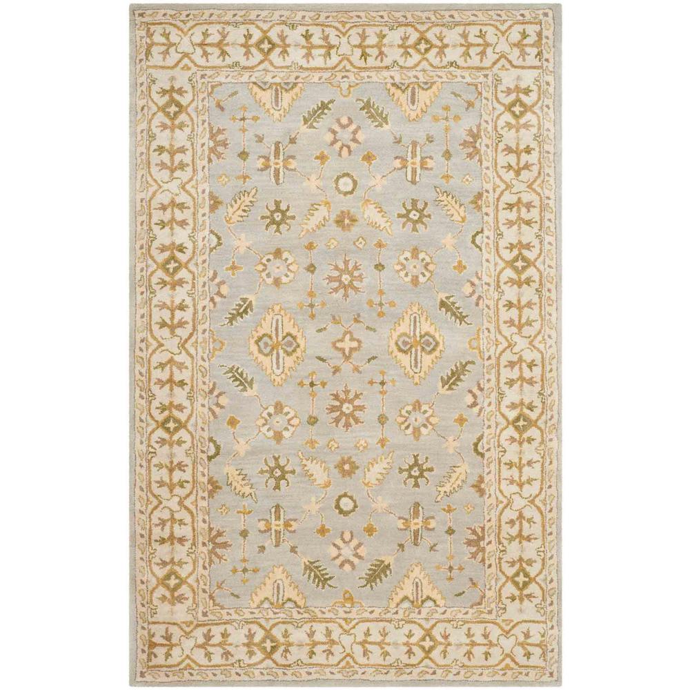 CLASSIC, LIGHT BLUE / IVORY, 6' X 9', Area Rug. Picture 1