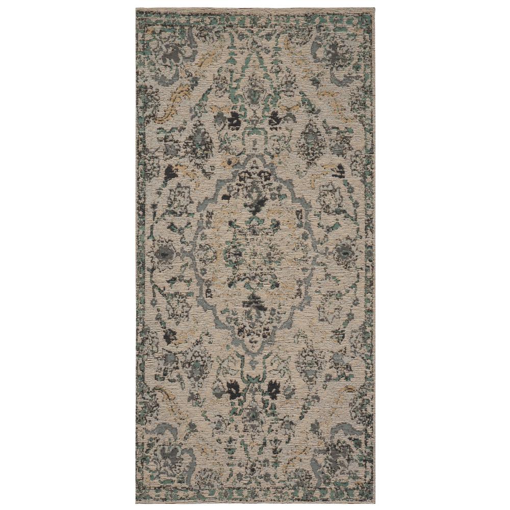 CLV-CLASSIC VINTAGE, GREY / TURQUOISE, 4' X 6', Area Rug. Picture 1
