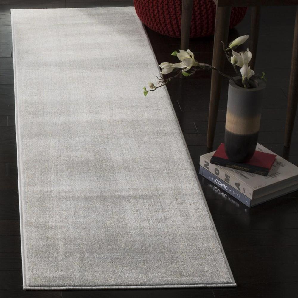CARNEGIE, LIGHT GREY / CREAM, 2'-3" X 8', Area Rug, CNG621G-28. Picture 1