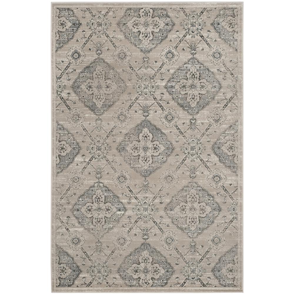CARNEGIE, TAUPE / LIGHT BLUE, 5'-1" X 7'-6", Area Rug. Picture 1