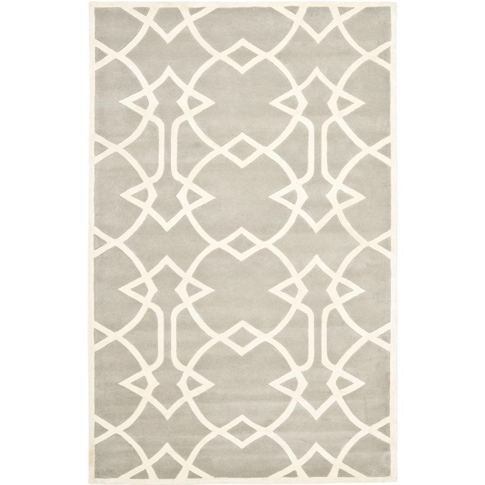 CAPRI, GREY / IVORY, 6' X 9', Area Rug, CPR343A-6. Picture 1