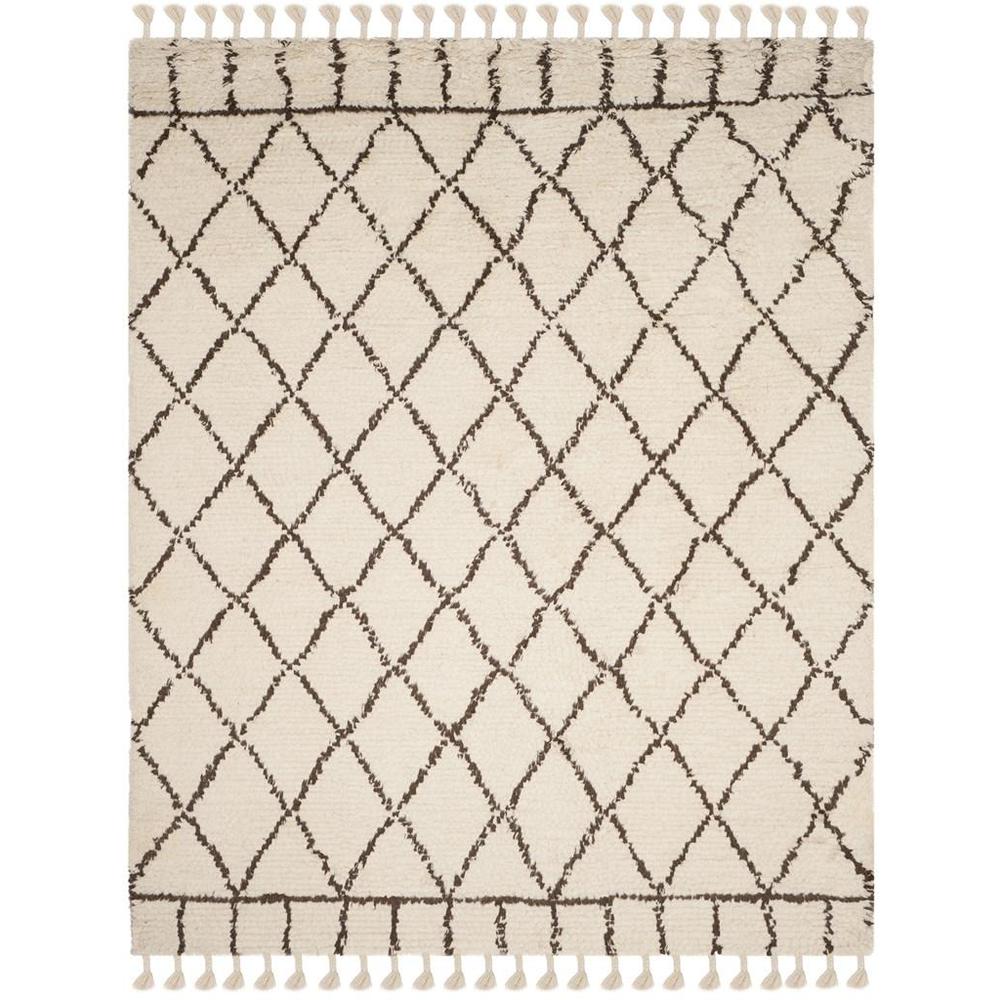 CASABLANCA, IVORY / BROWN, 9' X 12', Area Rug. Picture 1