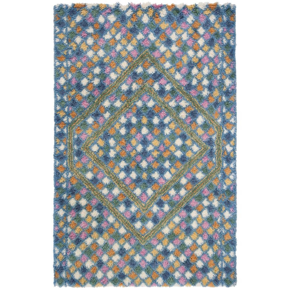 CASABLANCA, IVORY / BLUE, 5' X 8', Area Rug, CSB750A-5. Picture 1